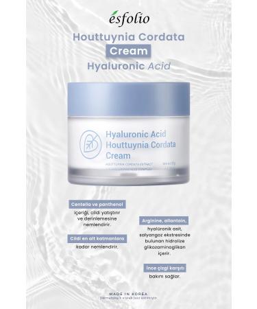 Esfolio 8 Different Hyaluronic Acid Moisturizing Care Cream Esfolio Hyaluronic Acid Houttuynia Cordata - Buy Online on GoSupps.com