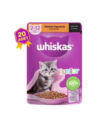 Whiskas Poultry Pouch Complete Canned Food for Kittens 20 X 85 Gr.