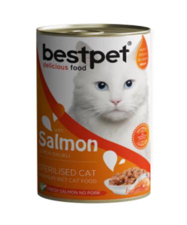 Bestpet Canned Salmon Cat Food 400gr x 12 Pieces