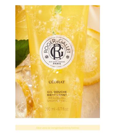 Roger&Gallet Cedrat Aloe Vera Cardamom Basil Citron Extract Revitalizing Herbal Moisturizing Shower Gel 200ml - Buy Online on GoSupps.com