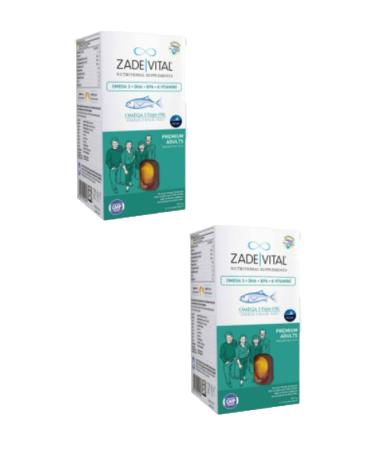 Zade Vital Premium Omega 3 Fish Oil for Adults 50 Capsules 2 Pieces