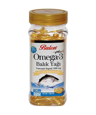 Balen Plus 3 Fish Oil Omega 3 Fish Oil 1380 Mg X 100 Capsules