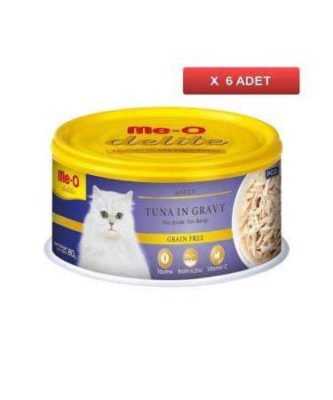 me-o Delite Tuna Grain-Free Cat Canned Food 80 Gr (6 Pieces)