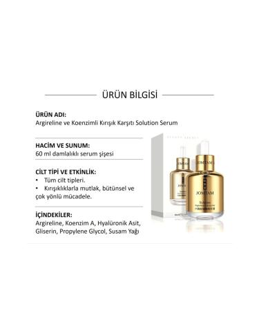 Jomtam Argireline And Coenzyme Anti-Wrinkle Solution Serum 60 ml - Buy Online on GoSupps.com