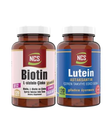 Ncs Lutein 15 Mg Astaxanthin 120 Tablets Biotin 120 Tablets Zinc Vitamin B Complex
