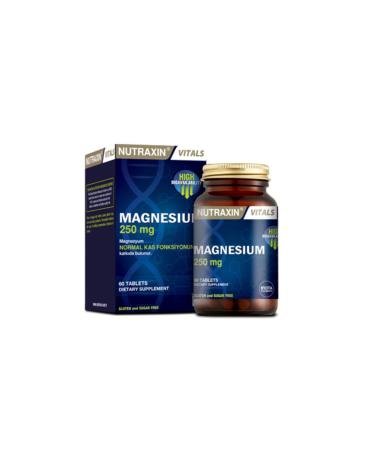 Nutraxin Magnesium Citrate 250 Mg Food Supplement 60 Tablets