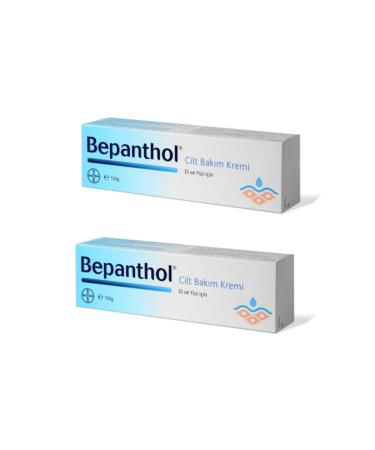 Bepanthol Skin Care Cream for Hands and Face 100 Gr X 2 Pieces