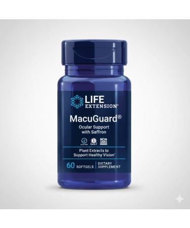 Life Extension MacuGuard Ocular Support with Saffron 60 Softgels - Buy Online on GoSupps.com