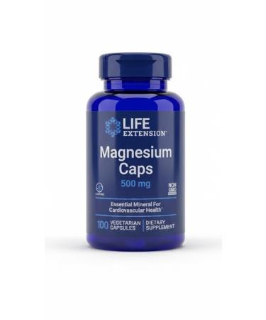 Life Extension Magnesium Caps 500 mg 100 Vegetarian Capsules - Buy Online on GoSupps.com