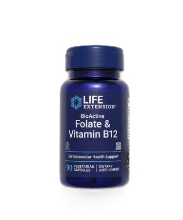 Life Extension BioActive Folate & Vitamin B12 90 Vegetarian Capsules - Buy Online on GoSupps.com