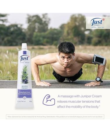 Juniper Massage Cream 96g | Soothes Muscle & Joint Pain | Herbal Body Cream for Elderly | Pre & Post Workout Care by Swiss Just - Buy Online on GoSupps.com