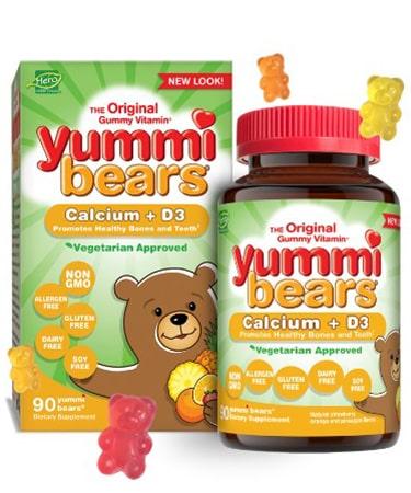 Hero Nutritionals Yummi Bears Vegetarian Calcium+Vitamin D3 - 90 Gummies