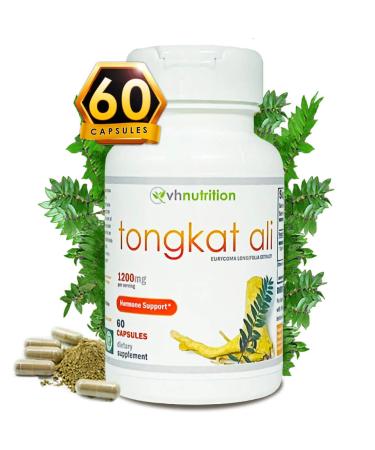 VH Nutrition | Tongkat Ali for Men | 1200mg Longjack Supplement | 200:1 Eurycoma longifolia Extract | 30 Day Supply - Buy Online on GoSupps.com