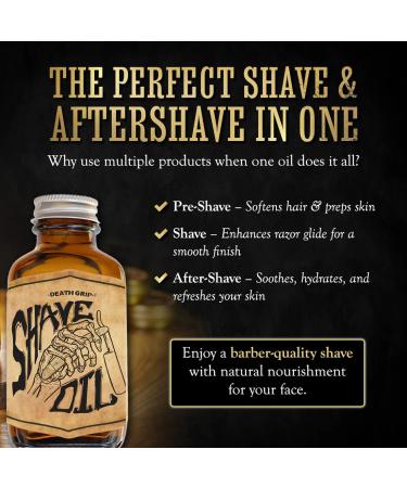 Deathgrip Vintage All Natural Shave Oil Tea Tree - 3 Oz - Buy Online on GoSupps.com