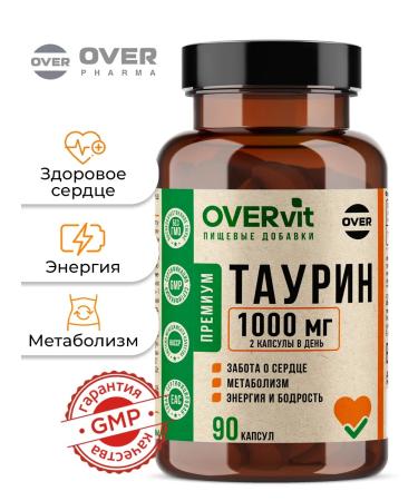 OVER Taurin vitamins for heart and energy 90 capsules
