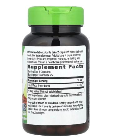 Nature's Way Pau d'Arco USARB PREMIUM Herbal Pau D'arco Inner Bark - Buy Online on GoSupps.com