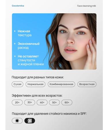 Geodemics Moisturizing Makeup Remover Milk with Squalane 200 ml - Buy Online on GoSupps.com
