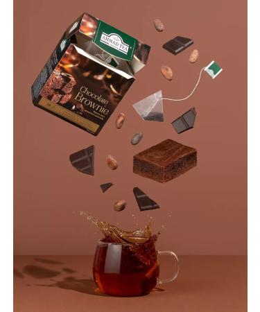 Ahmad Tea Chocolate Brownie black tea in pyramids 20 pcs 1.8 g - Buy Online on GoSupps.com