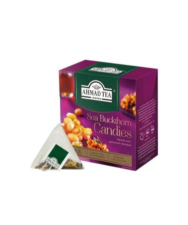 Ahmad Tea Sea Buckthorn Candies Black tea in pyramids 20 pcs 1.8 g - Buy Online on GoSupps.com