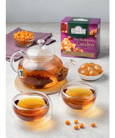 Ahmad Tea Sea Buckthorn Candies Black tea in pyramids 20 pcs 1.8 g - Buy Online on GoSupps.com
