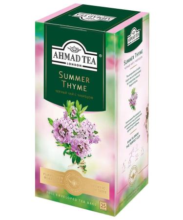Ahmad Tea Summer Thyme black tea in bags 25 pcs 1.5 g - Buy Online on GoSupps.com