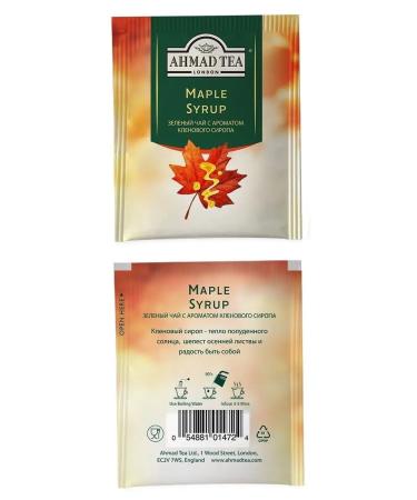Ahmad Tea Maple Syrup green tea in bags 25 pcs 1.5 g - Buy Online on GoSupps.com