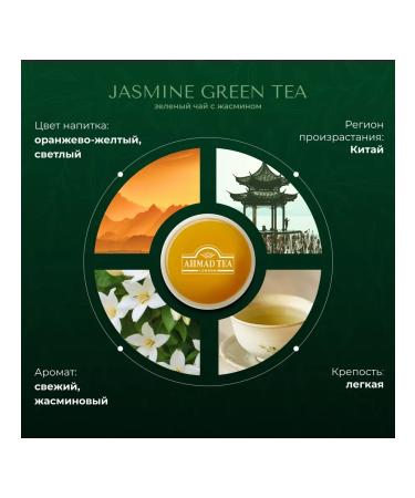 Ahmad Tea Jasmine Green Tea green tea in bags of 25 pcs 2g - Buy Online on GoSupps.com