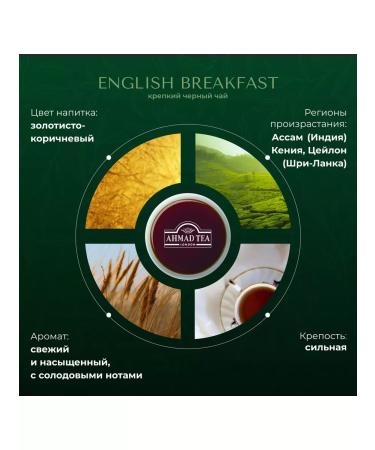 Ahmad Tea English Breakfast Black tea in bags 25 pcs 2g - Buy Online on GoSupps.com