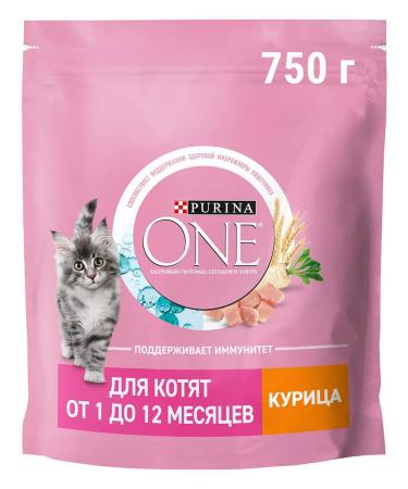 PURINA ONE Feed for kittens dry chicken Zlaki 0.75 kg - Buy Online on GoSupps.com