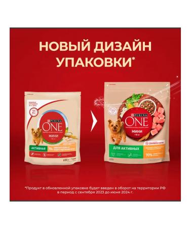 PURINA ONE Dry -mini food for active small breeds 0.6 kg - Buy Online on GoSupps.com
