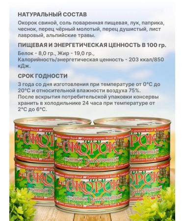 Farm produce Pork bead baked meat canned meat 325 gr. 6 pcs - Buy Online on GoSupps.com
