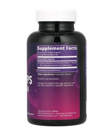 MRM Nutrition Cordyceps strain CS-4 60 vegets of capsules - Buy Online on GoSupps.com