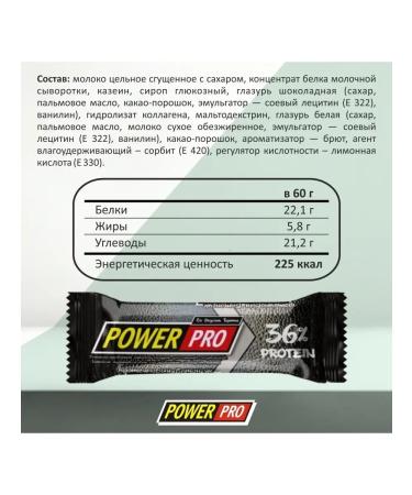 POWER PRO Protein bar 36% of squirrels - Buy Online on GoSupps.com