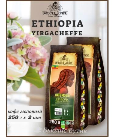 Brocelliande Ground Coffee Ethiopia Yirgacheffe 250 g x 2 pcs
