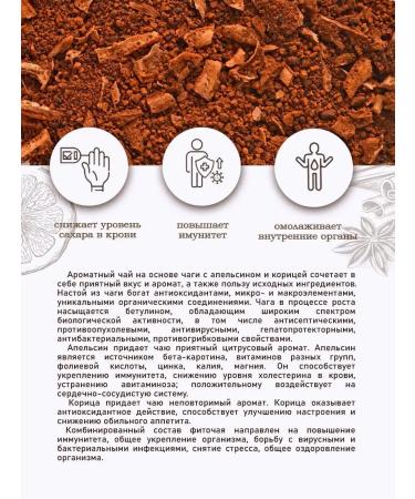 Vyatka Gifts of Nature Chaga tea with dried orange and cinnamon - Buy Online on GoSupps.com