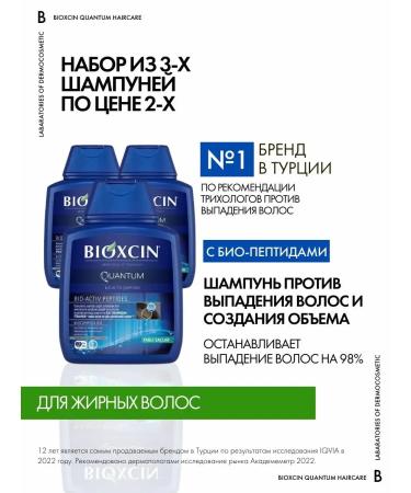 Bioxcin Professional shampoo from hair loss Bioxin - Buy Online on GoSupps.com
