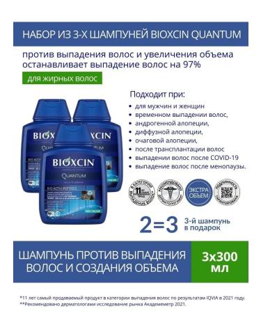 Bioxcin Professional shampoo from hair loss Bioxin - Buy Online on GoSupps.com