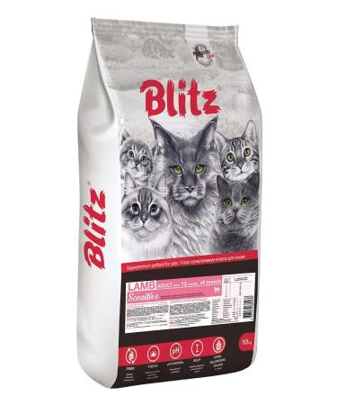 BLITZ Dry food for cats with lamb - 10 kg - Buy Online on GoSupps.com