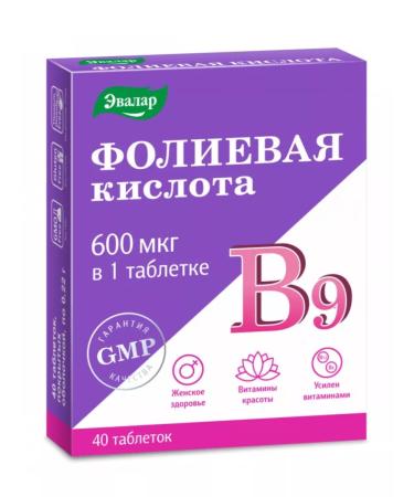 Evalar Folic acid with vitamins B12 B6