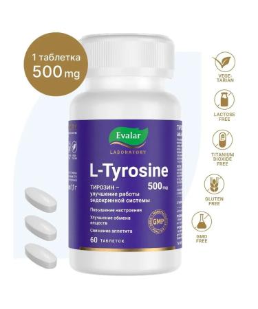Evalar L Tyrosin 500 mg l-tyrosine 60 tablets
