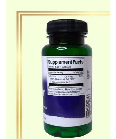 Swanson Selenium Selenium 100 MCG 200 capsules - Buy Online on GoSupps.com