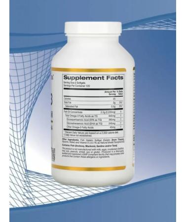 California Gold Nutrition Fish oil omega 3 240 capsules - Buy Online on GoSupps.com