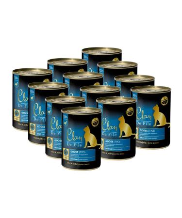 CLAN Wet feed de File for cats goose monobelkovy 340 g 12 pcs - Buy Online on GoSupps.com
