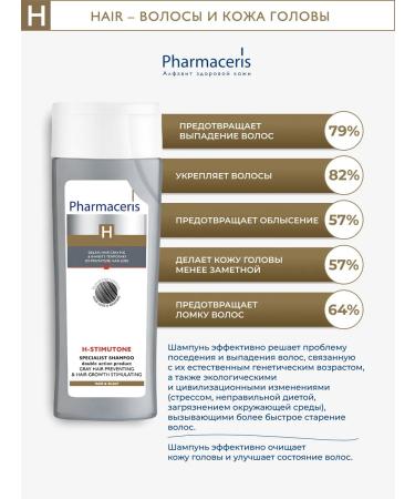 Pharmaceris H shampoo slow-down. Process of the appearance of gray hair h-stimutone 250 - Buy Online on GoSupps.com