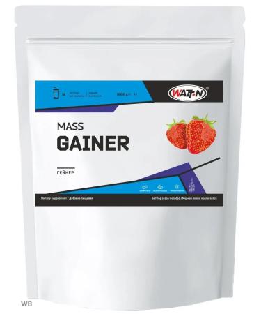 WATT NUTRITION Gainer for gaining mass Mass Gainer 1000 gr strawberries - Buy Online on GoSupps.com