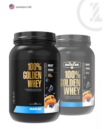 maxler Wastein protein 100% Golden Whey 2270g in blueberry muffin - Buy Online on GoSupps.com