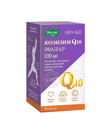 Evalar Coenzym Q10 100 mg caps. 0.65g No. 30 (dietary supplement)