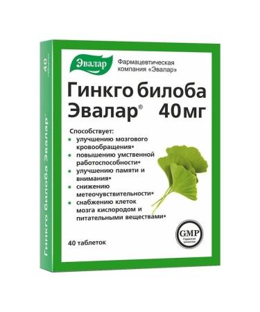 Evalar Ginkgo biloba tab. No. 40 (dietary supplement)