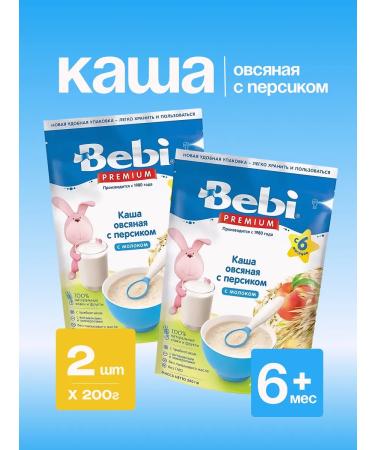 Bebi Premium Dairy porridge "Oatmeal with peach