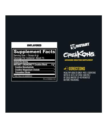 Mutant Creatine Monohydrate Creakong 300 gr - Buy Online on GoSupps.com